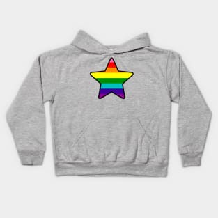 Classic Rainbow Pride Star Kids Hoodie